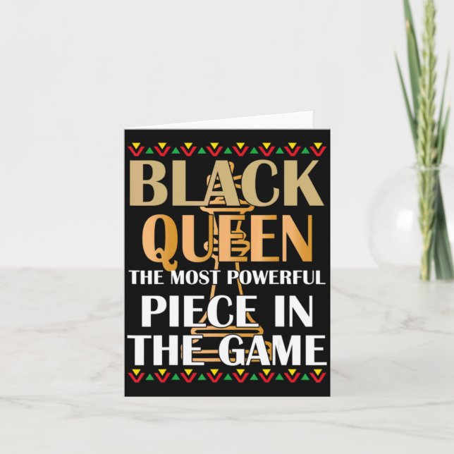 juneteenth black queen most powerful chess african card (Front)