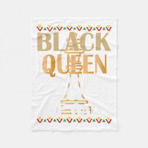 juneteenth black queen most powerful chess african fleece blanket