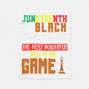 juneteenth black queen most powerful chess african fleece blanket