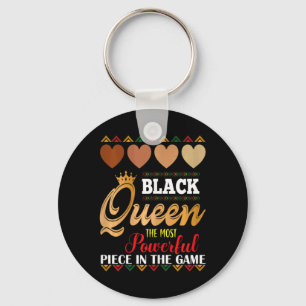 juneteenth black queen most powerful chess african key ring