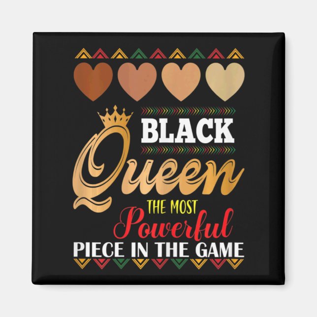 juneteenth black queen most powerful chess african magnet (Front)