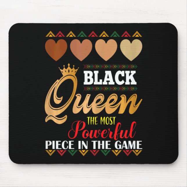 juneteenth black queen most powerful chess african mouse pad (Front)