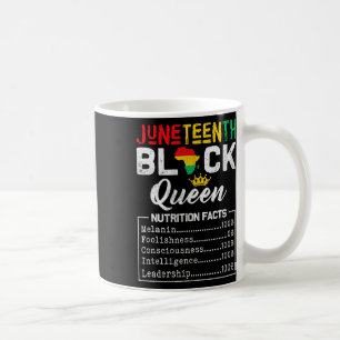 Juneteenth Black Queen Nutrition Fact 1865 African Coffee Mug
