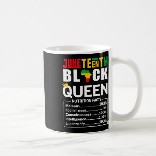 Juneteenth Black Queen Nutritional Facts Melanin F Coffee Mug