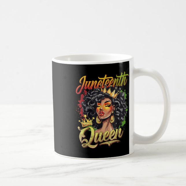 Juneteenth Black Queen Vibes Funny Juneteenth 1865 Coffee Mug (Right)
