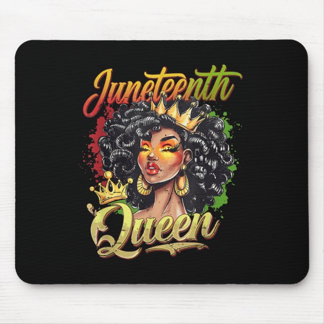 Juneteenth Black Queen Vibes Funny Juneteenth 1865 Mouse Pad (Front)