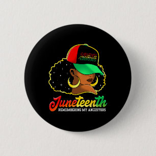 Juneteenth Black Woman 1865 Remembering My Ancesto 6 Cm Round Badge
