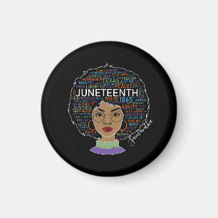Juneteenth   Black Woman   Black Rights Magnet