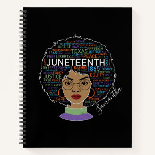 Juneteenth Black Woman Black Rights Notebook