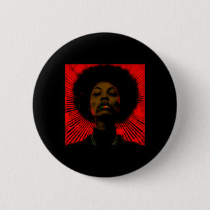 Juneteenth Black Woman With Pan African Lipstic  6 Cm Round Badge