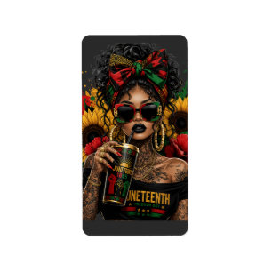Juneteenth Black Women African American History Label