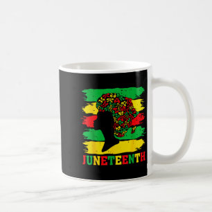 Juneteenth black women afro coquette bow hair coffee mug