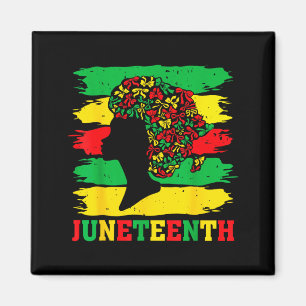 Juneteenth black women afro coquette bow hair magnet