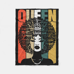 Juneteenth Black Women, Afro Girl Black History Mo Fleece Blanket