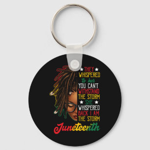 Juneteenth Black Women Dreadlocks Loc'd Hair Messy Key Ring