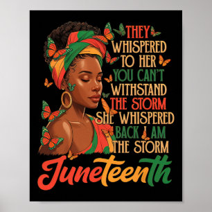 Juneteenth Black Women Empowerment Black History M Poster