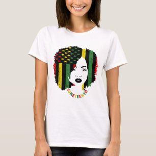 Juneteenth Black Women Flag History African Americ T-Shirt