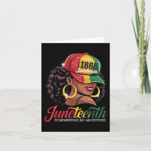Juneteenth Black Women Girls Remembering My Ancest Card