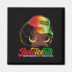 Juneteenth Black Women Girls Remembering My Ancest Magnet