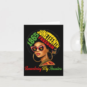 Juneteenth Black Women Remembering My Ancestors Card