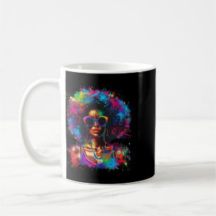 Juneteenth Black Womens Queen Afro African Melanin Coffee Mug