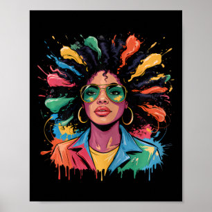 Juneteenth Black Womens Queen Afro African Melanin Poster