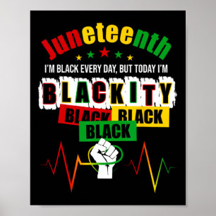 Juneteenth Blackity African America Black History  Poster
