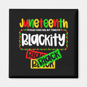 Juneteenth blackity black history afro woman black magnet