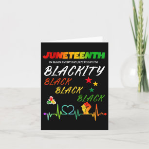 Juneteenth Blackity Heartbeat Black History Africa Card