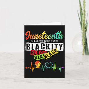 Juneteenth Blackity Heartbeat Black History Africa Card