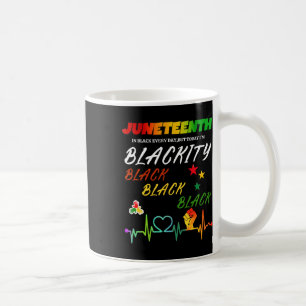 Juneteenth Blackity Heartbeat Black History Africa Coffee Mug