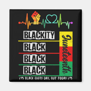 Juneteenth Blackity Heartbeat Black History Africa Magnet