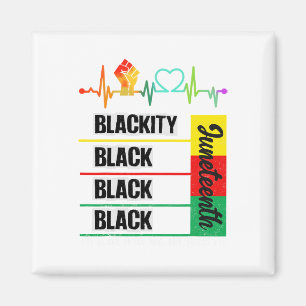 Juneteenth Blackity Heartbeat Black History Africa Magnet