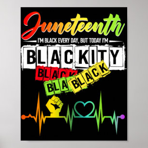 Juneteenth Blackity Heartbeat Black History Africa Poster