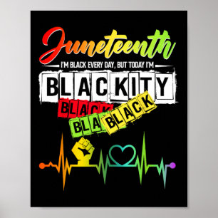 Juneteenth Blackity Heartbeat Black History Africa Poster