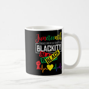 Juneteenth Blackity Heartbeat Freedom African June Coffee Mug