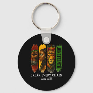 Juneteenth Break Every Chain Black Freedom June 19 Key Ring