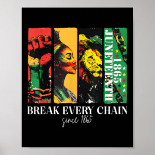 Juneteenth Break Every Chain Black Freedom June 19 Poster