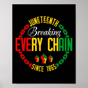 Juneteenth Break Every Chain - Black History Remem Poster