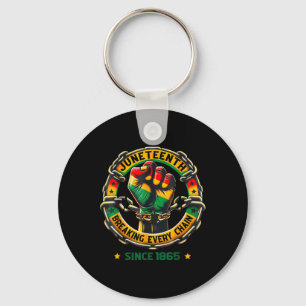 Juneteenth Breaking Chain Since 1865 Africa Men Wo Key Ring