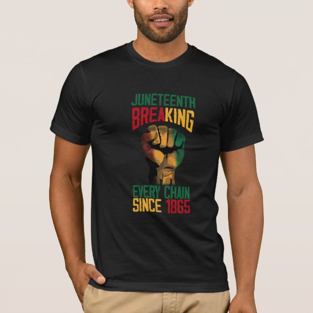 Juneteenth Breaking Chains T-Shirt (Front)
