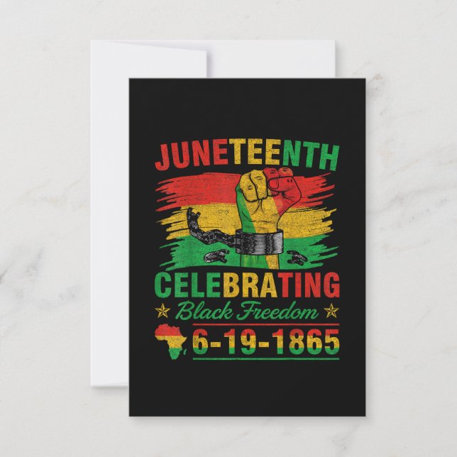 Juneteenth Breaking Every Chain Black Men Women Bo Invitation (Front)