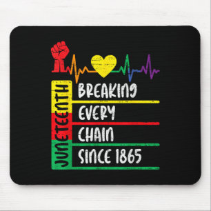 Juneteenth Breaking Every Chain Since 1865 Freedom Mouse Pad