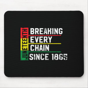 juneteenth breaking every chain since 1865 mouse pad