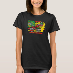 Juneteenth Butterfly Black Women Face American Fla T-Shirt