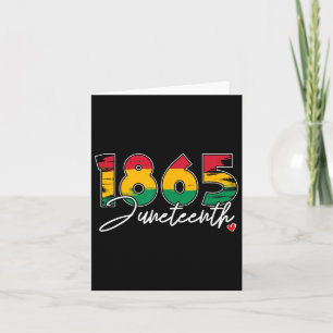 Juneteenth Celebrate Black Freedom 1865 Heart Hist Card