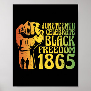 Juneteenth Celebrate Black Freedom 1865 History Gr Poster