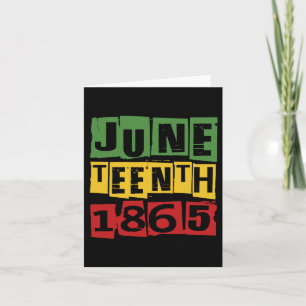 Juneteenth Celebrate Black Freedom 1865 History Mo Card