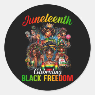 Juneteenth Celebrate Black Freedom 1865 History Mo Classic Round Sticker