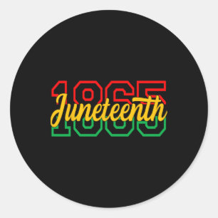 Juneteenth Celebrate Black Freedom 1865 History Mo Classic Round Sticker